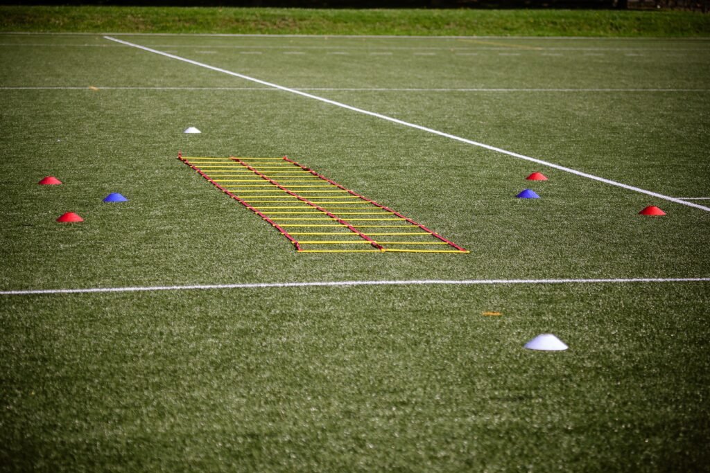 cones and agility equipment for football